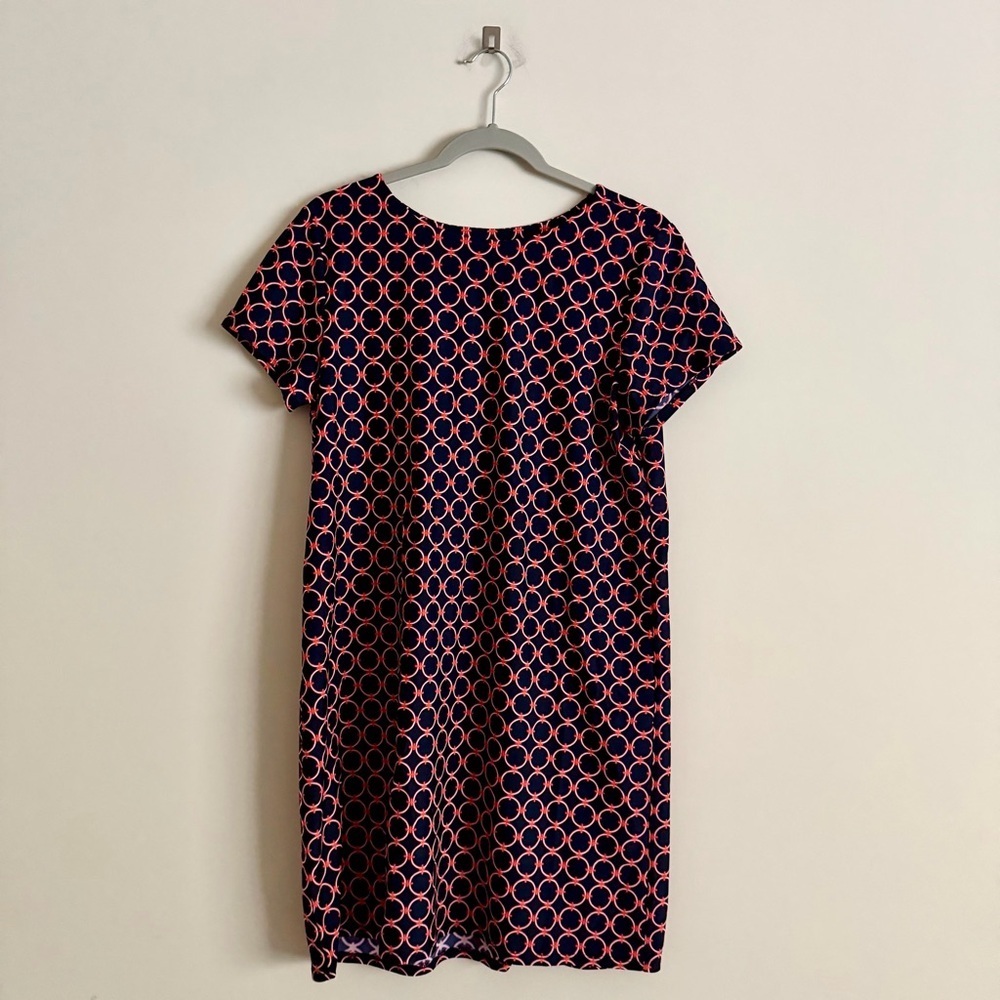 Jude Connally Red Blue Geometric Lightweight Jude Cloth Ella Dress Size Medium